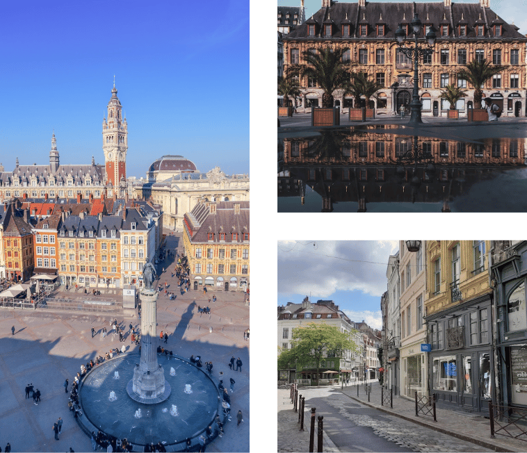 Vues de Lille : Grand'Place, Vieille Bourse et rues du Vieux-Lille