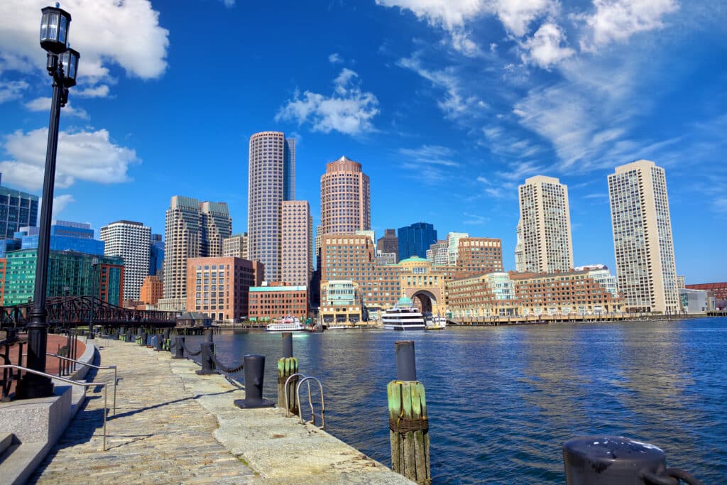Boston Harbor and Financial District, Massachusetts, United States