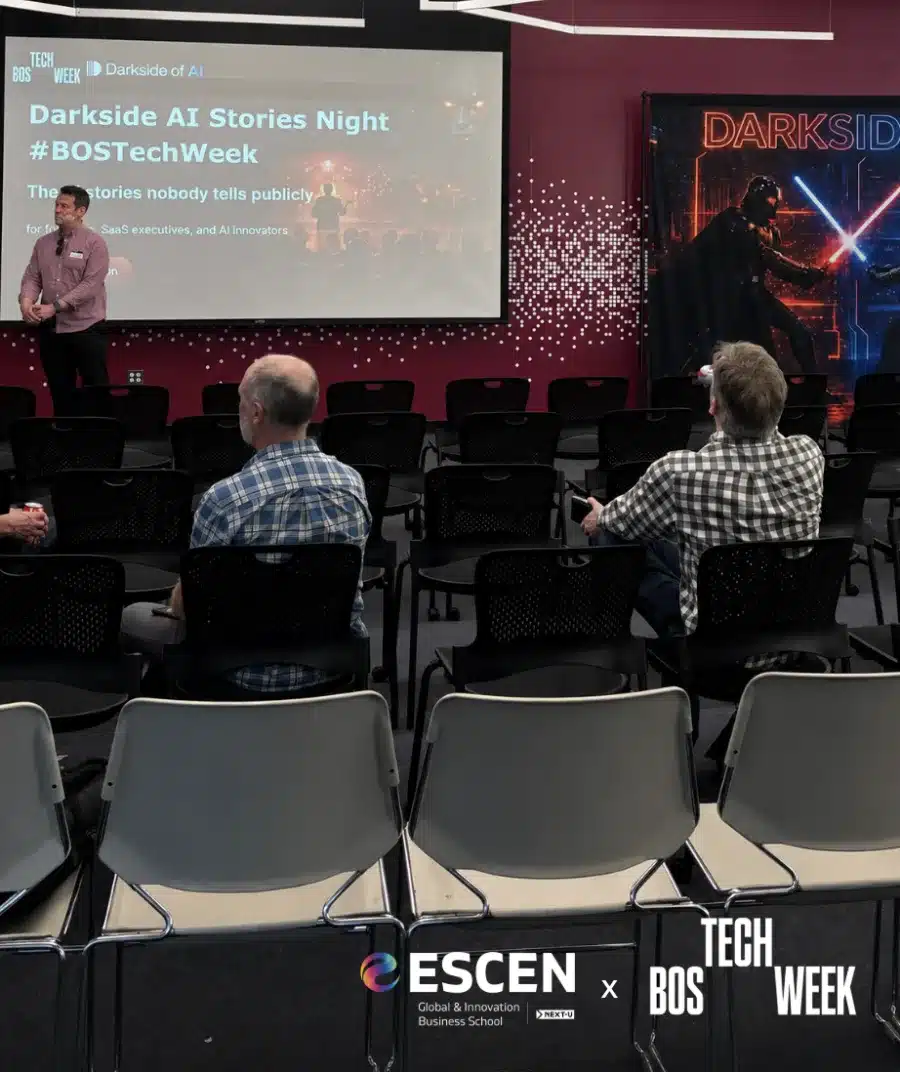 Conférence IA Darkside AI Stories Night à la Boston Tech Week 2026, learning expedition ESCEN